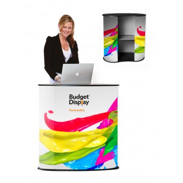 Professionele Counter staat zeer stabiel met print