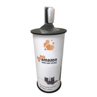 Counter + desinfectiezuil met automatische dispenser